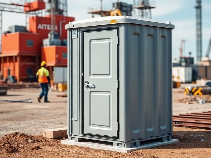 Construction site portable toilet rental in Omaha